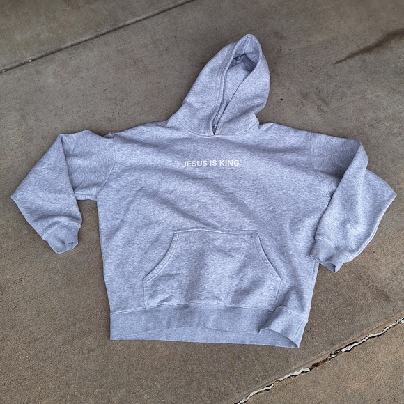 SOLD "Jesus Is King" Gray Hoodie - Picture 6 of 9